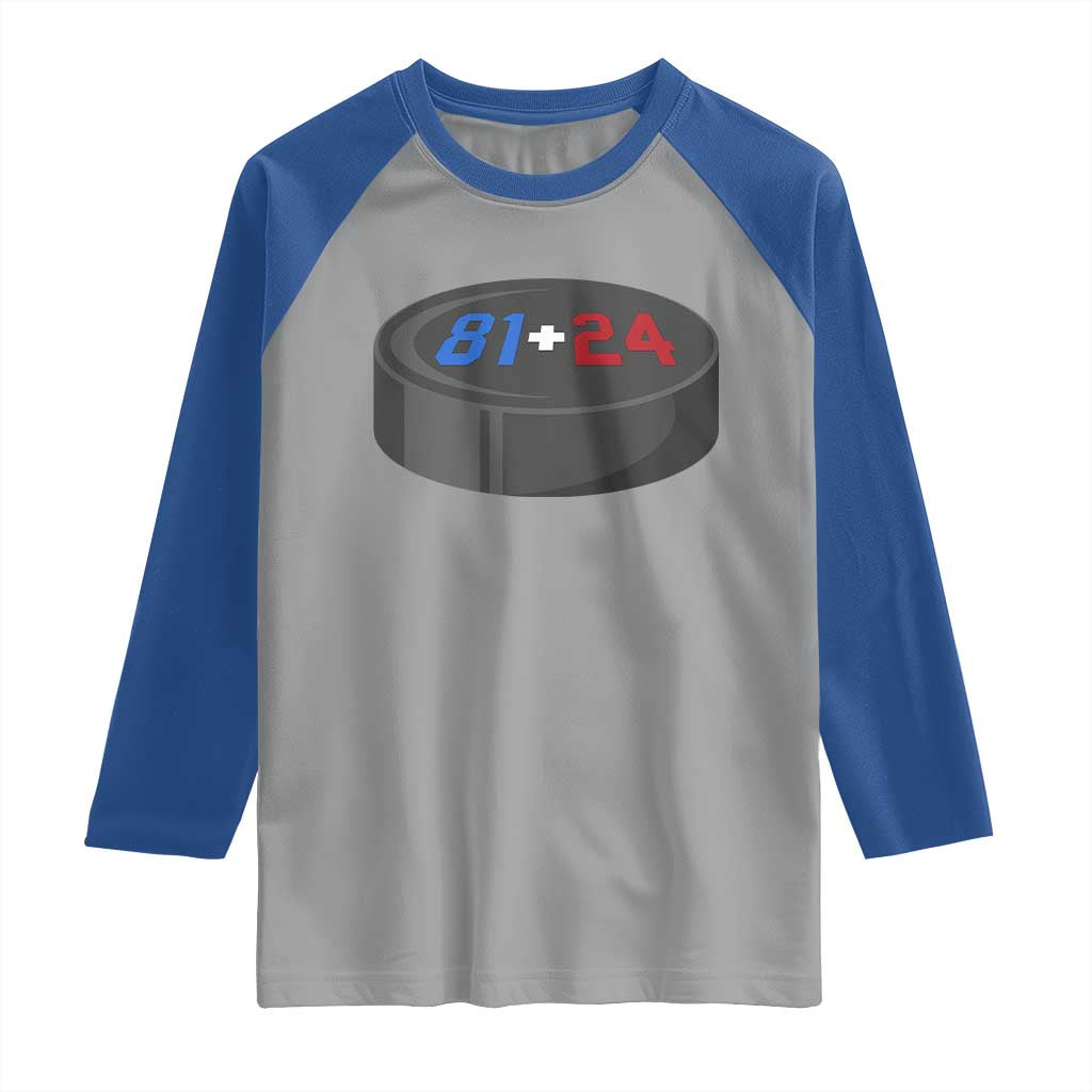 Funny Romance Hockey Lover Raglan Shirt 24 81 Jersey Numbers Sport TS11 Sport Gray Royal Print Your Wear