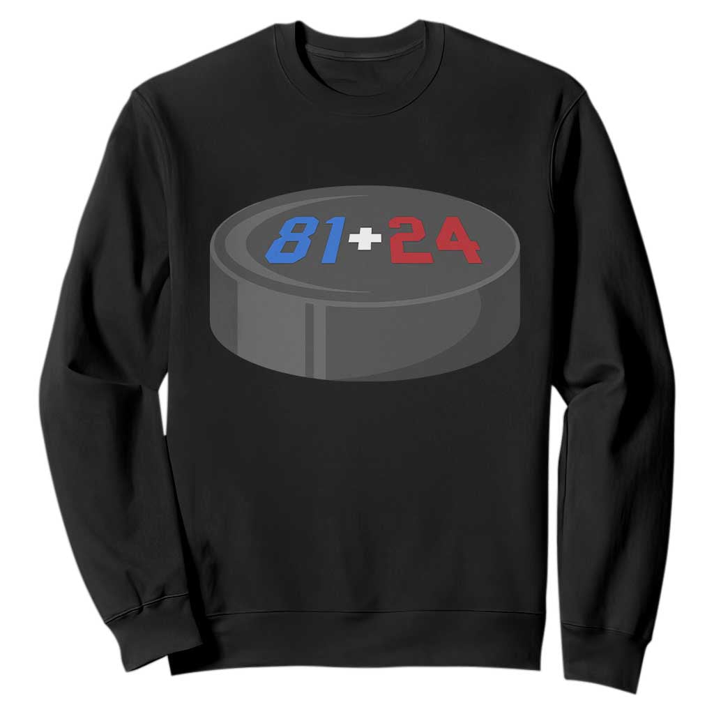 Funny Romance Hockey Lover Sweatshirt 24 81 Jersey Numbers Sport TS11 Black Print Your Wear