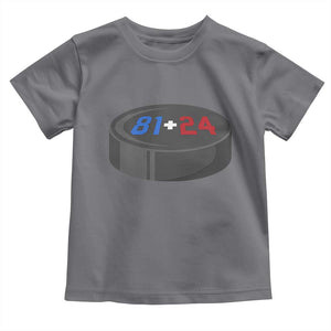 Funny Romance Hockey Lover Toddler T Shirt 24 81 Jersey Numbers Sport TS11 Charcoal Print Your Wear