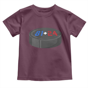 Funny Romance Hockey Lover Toddler T Shirt 24 81 Jersey Numbers Sport TS11 Maroon Print Your Wear