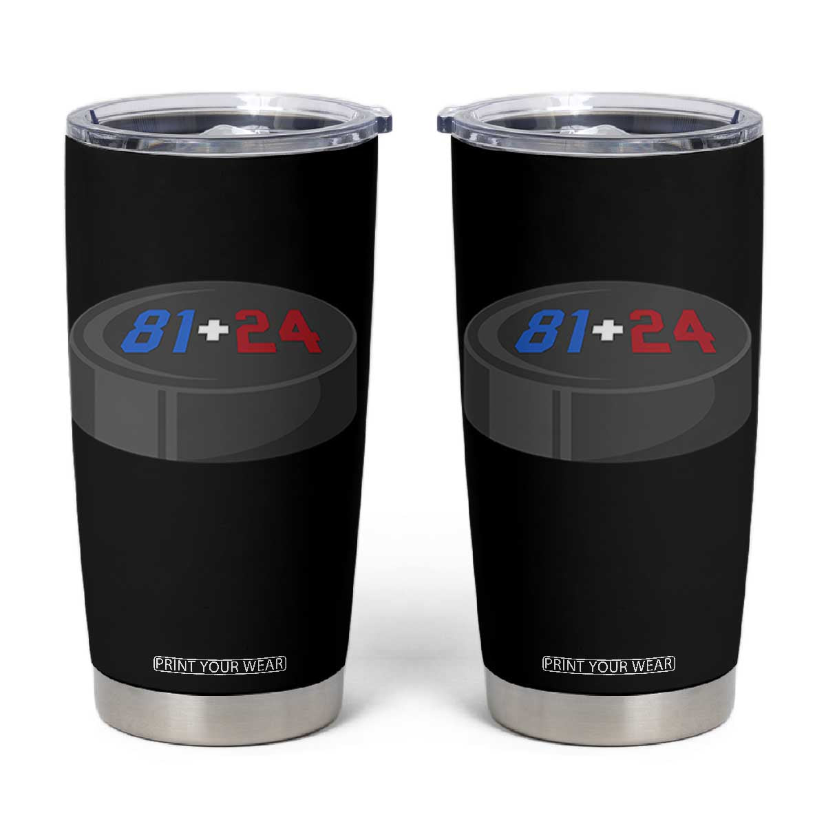 Funny Romance Hockey Lover Tumbler Cup 24 81 Jersey Numbers Sport TS11 Black Print Your Wear