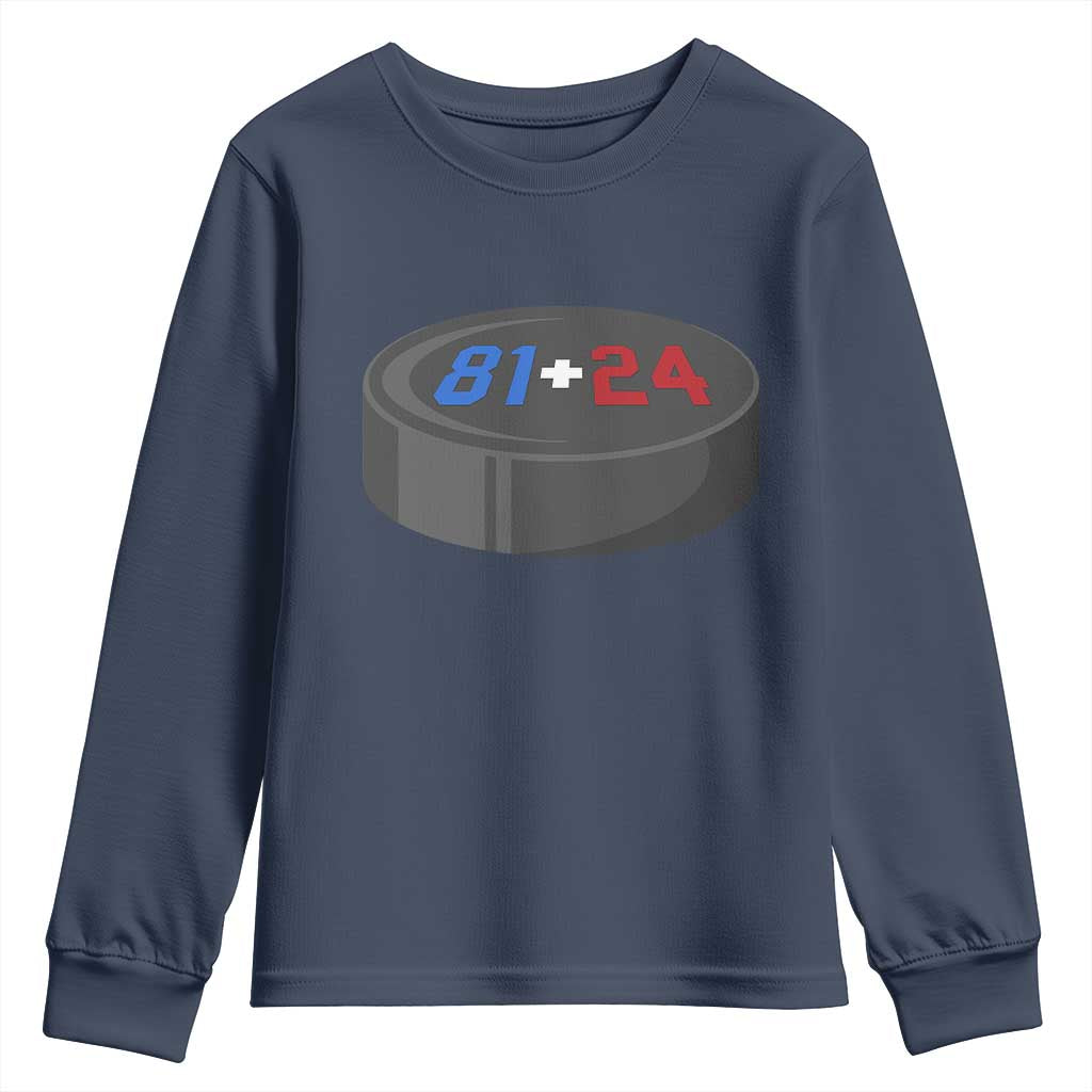 Funny Romance Hockey Lover Youth Sweatshirt 24 81 Jersey Numbers Sport TS11 Navy Print Your Wear