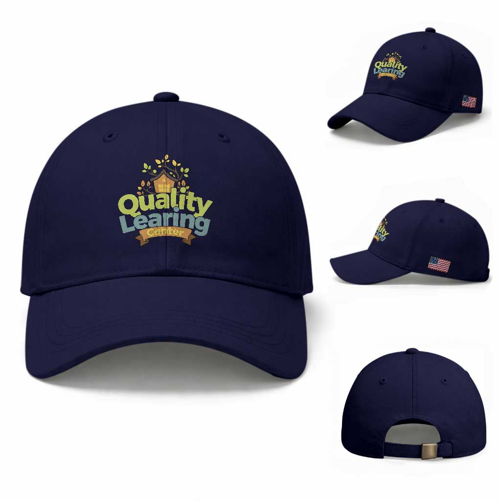 Funny Day Care Baseball Cap Minnesota Learing Center Learning School Quote TS11 Baseball Cap Universal Fit Dark Blue Print Your Wear