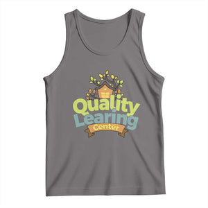 Funny Day Care Tank Top Quality Learing Center Learning School Quote TS11 Deep Heather Print Your Wear