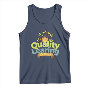 Funny Day Care Tank Top Quality Learing Center Learning School Quote TS11 Navy Print Your Wear
