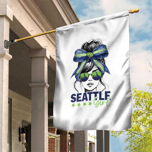 Seattle Girl Garden Flag Funny Sport Fan Game Day Messy Bun TS11 Print Your Wear