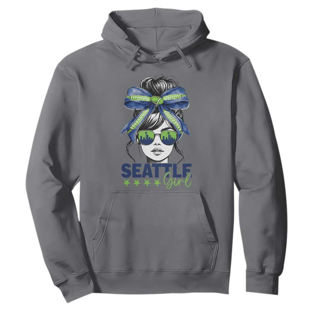 Seattle Girl Hoodie Funny Sport Fan Game Day Messy Bun TS11 Charcoal Print Your Wear