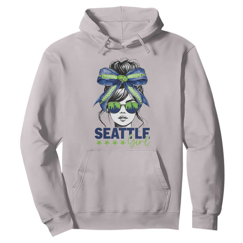 Seattle Girl Hoodie Funny Sport Fan Game Day Messy Bun TS11 Ice Gray Print Your Wear
