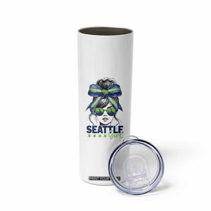 Seattle Girl Skinny Tumbler Funny Sport Fan Game Day Messy Bun TS11 Print Your Wear