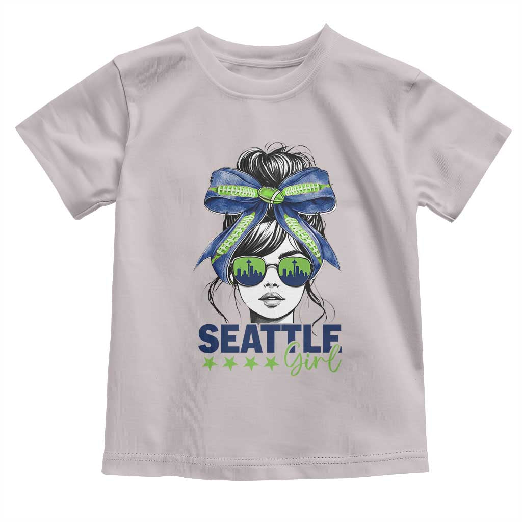 Seattle Girl Toddler T Shirt Funny Sport Fan Game Day Messy Bun TS11 Ice Gray Print Your Wear