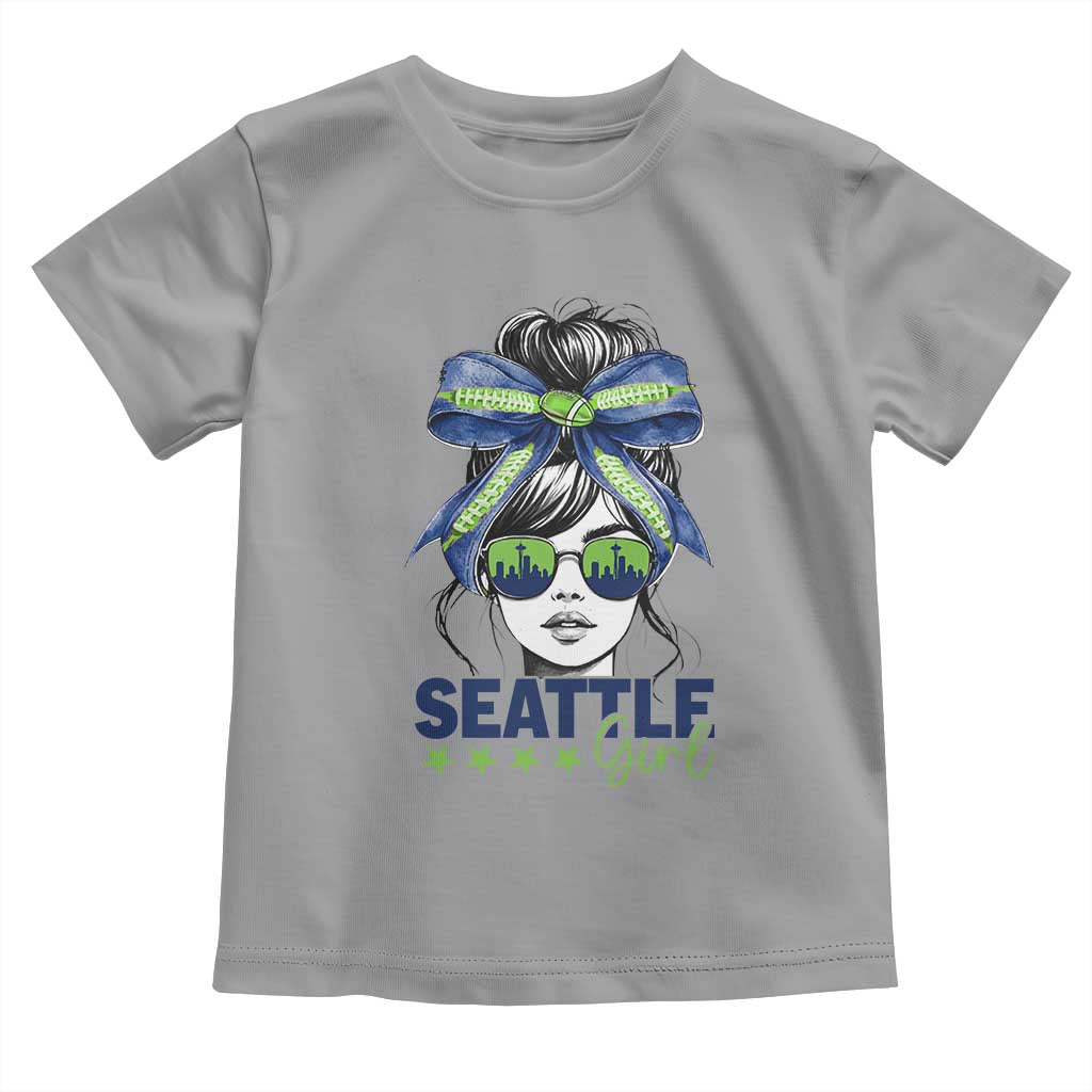 Seattle Girl Toddler T Shirt Funny Sport Fan Game Day Messy Bun TS11 Sport Gray Print Your Wear