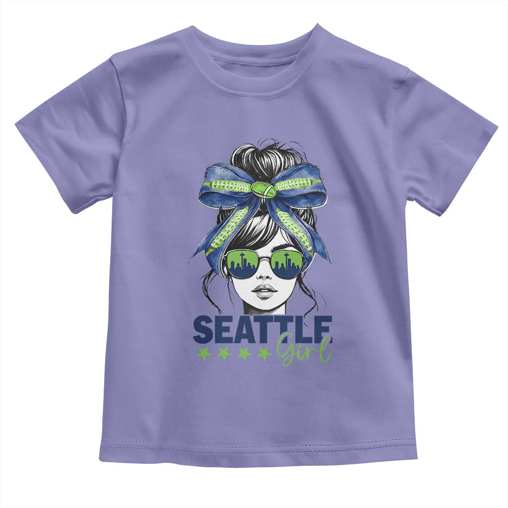 Seattle Girl Toddler T Shirt Funny Sport Fan Game Day Messy Bun TS11 Violet Print Your Wear