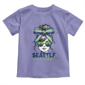 Seattle Girl Toddler T Shirt Funny Sport Fan Game Day Messy Bun TS11 Violet Print Your Wear