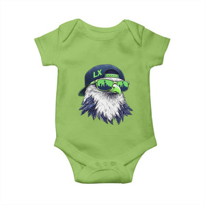 Vintage Hawk Graphic LX Cap Seattle Skyline Game Day Baby Onesie TS11 Lime Print Your Wear