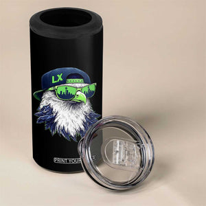 Vintage Hawk Graphic LX Cap Seattle Skyline Game Day 4 in 1 Can Cooler Tumbler TS11 Print Your Wear