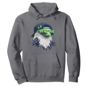 Vintage Hawk Graphic LX Cap Seattle Skyline Game Day Hoodie TS11 Charcoal Print Your Wear