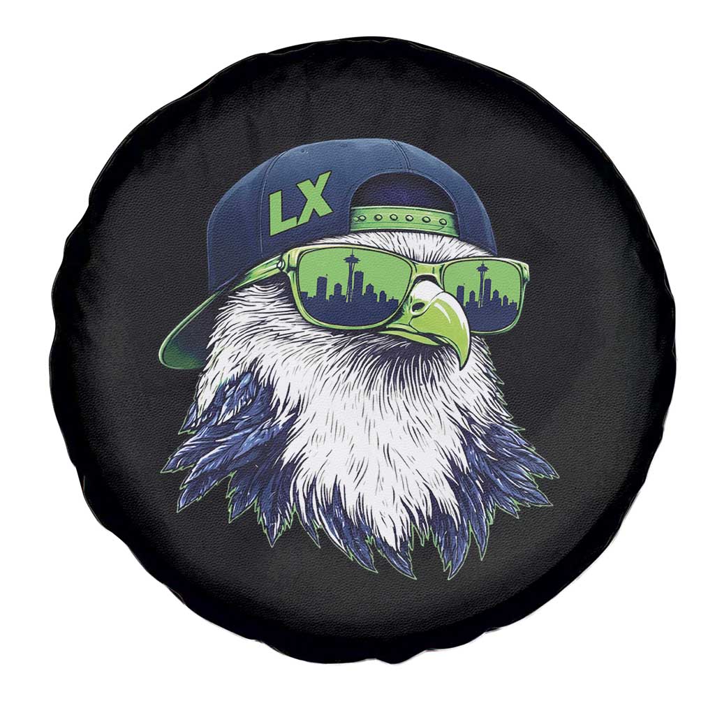 Vintage Hawk Graphic LX Cap Seattle Skyline Game Day Spare Tire Cover TS11 Print Your Wear