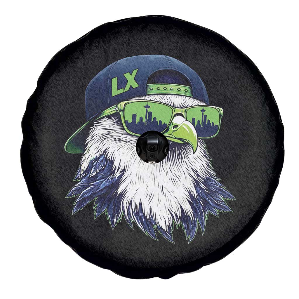 Vintage Hawk Graphic LX Cap Seattle Skyline Game Day Spare Tire Cover TS11 Print Your Wear
