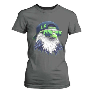 Vintage Hawk Graphic LX Cap Seattle Skyline Game Day T Shirt For Women TS11 Dark Heather Print Your Wear