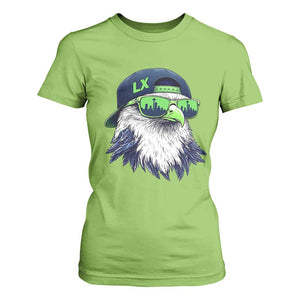 Vintage Hawk Graphic LX Cap Seattle Skyline Game Day T Shirt For Women TS11 Lime Print Your Wear