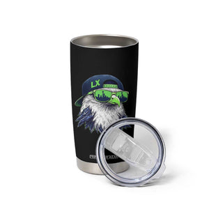 Vintage Hawk Graphic LX Cap Seattle Skyline Game Day Tumbler Cup TS11 Print Your Wear
