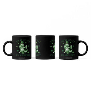 Funny St Patricks Day Raccoon Coffee Mug First Of All I Am A Delight Trash Panda Drinking Beer TS11 Print Your Wear