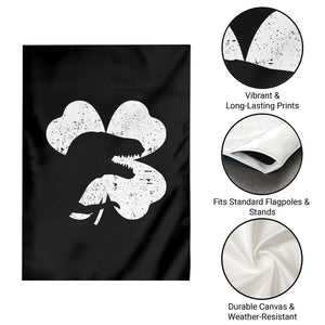Funny St Patricks Day Dinosaur Shamrock Garden Flag TS11 Print Your Wear