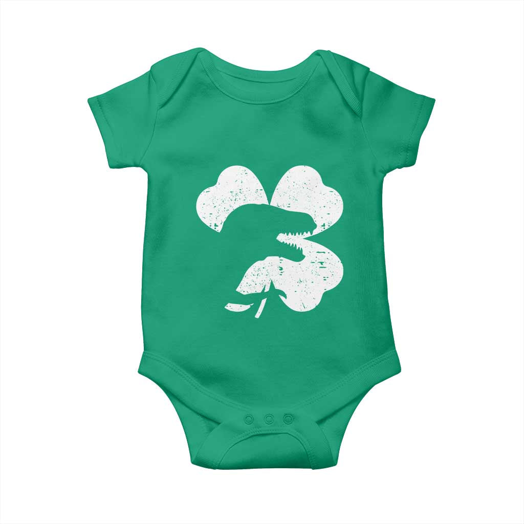 Funny St Patricks Day Dinosaur Shamrock Baby Onesie TS11 Irish Green Print Your Wear