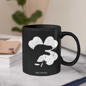 Funny St Patricks Day Dinosaur Shamrock Coffee Mug TS11 Print Your Wear