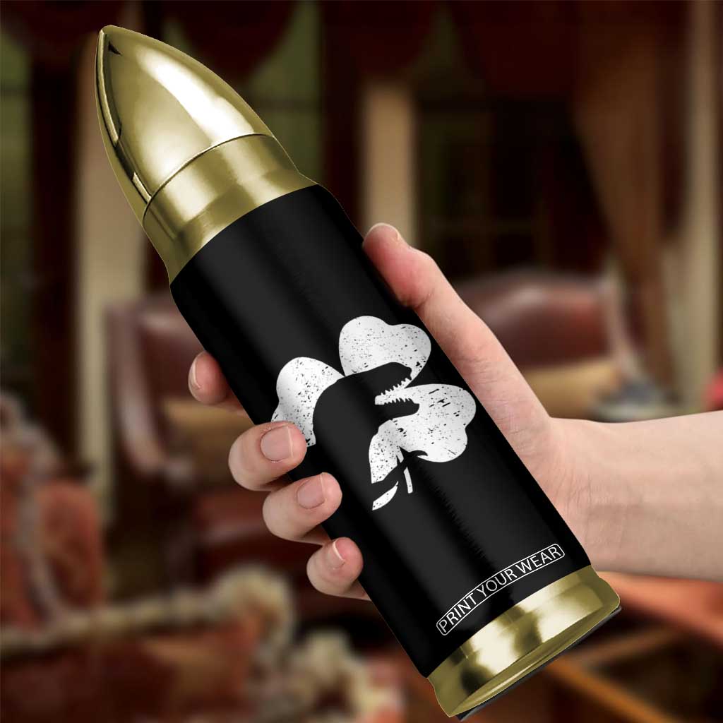 Funny St Patricks Day Dinosaur Shamrock Bullet Tumbler TS11 Print Your Wear