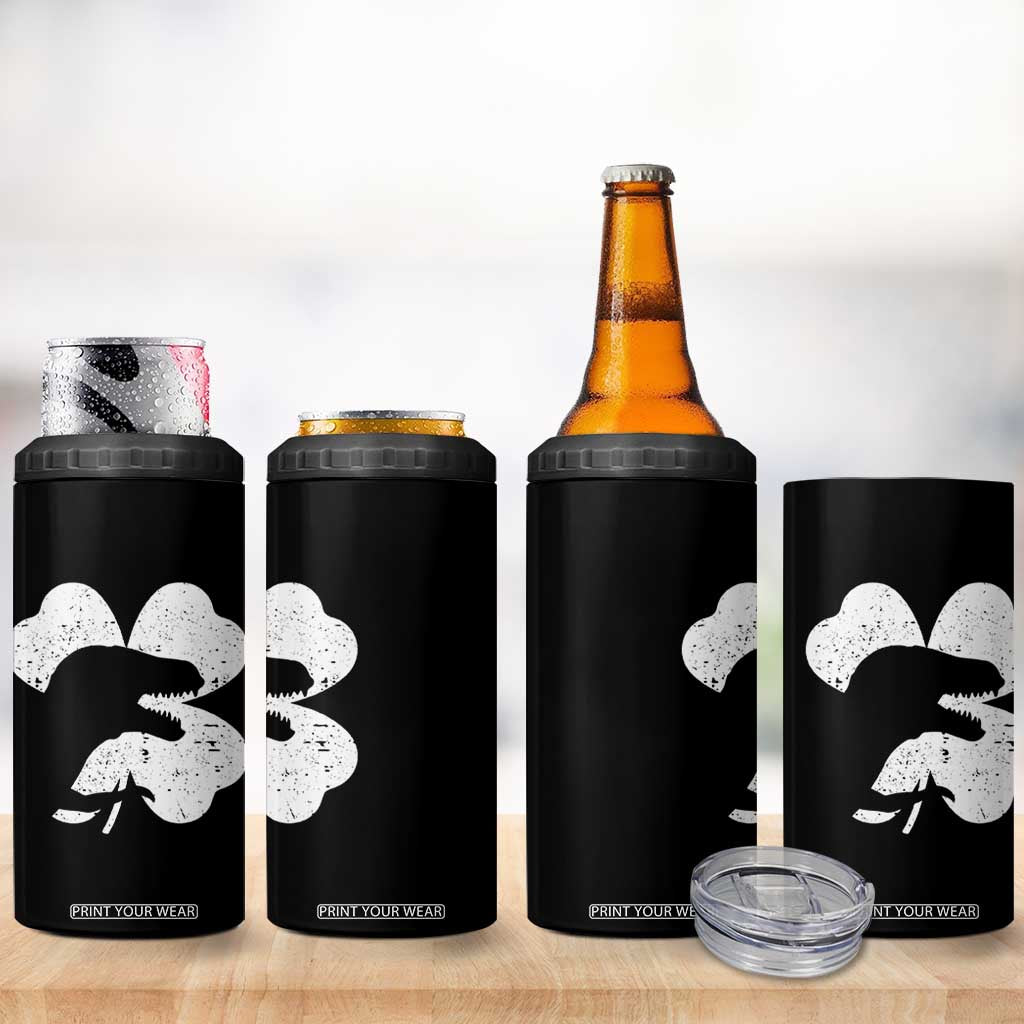 Funny St Patricks Day Dinosaur Shamrock 4 in 1 Can Cooler Tumbler TS11 Print Your Wear