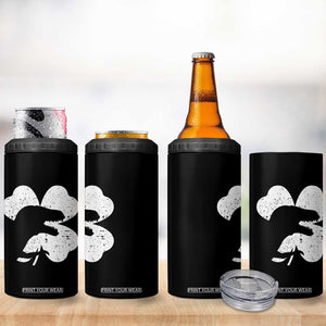 Funny St Patricks Day Dinosaur Shamrock 4 in 1 Can Cooler Tumbler TS11 Print Your Wear
