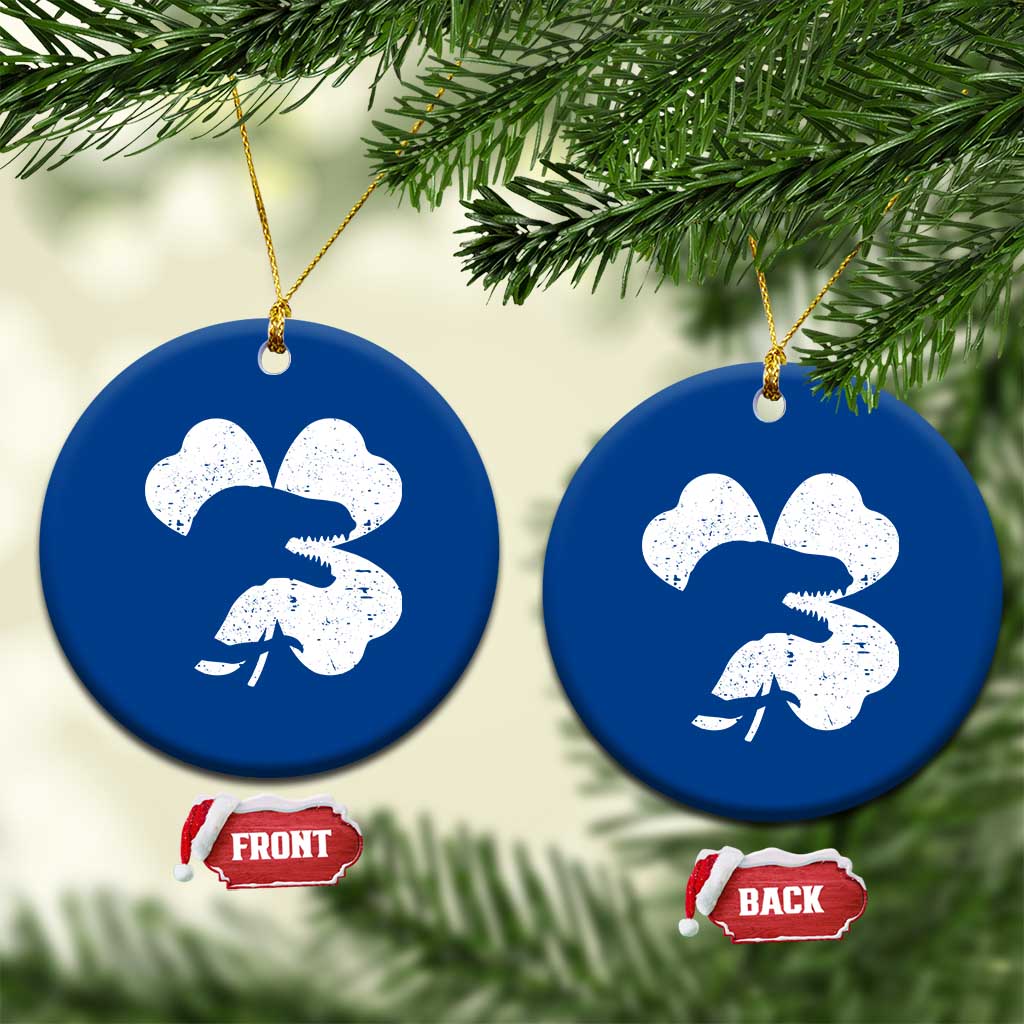 Funny St Patricks Day Dinosaur Shamrock Ceramic Ornament TS11 1pc Blue Print Your Wear