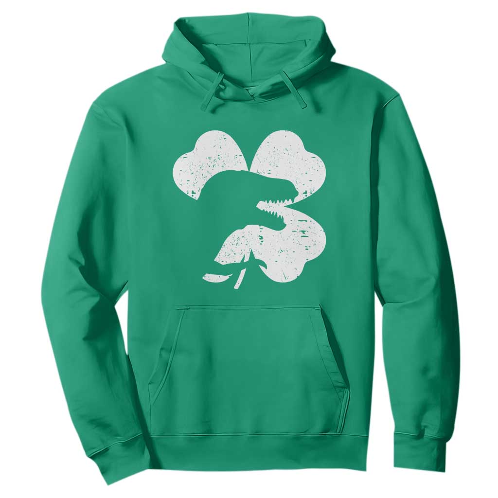 Funny St Patricks Day Dinosaur Shamrock Hoodie TS11 Irish Green Print Your Wear