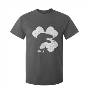 Funny St Patricks Day Dinosaur Shamrock T Shirt For Kid TS11 Dark Heather Print Your Wear