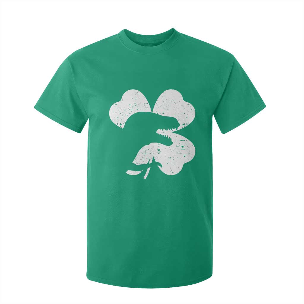 Funny St Patricks Day Dinosaur Shamrock T Shirt For Kid TS11 Irish Green Print Your Wear