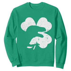 Funny St Patricks Day Dinosaur Shamrock Sweatshirt TS11 Irish Green Print Your Wear