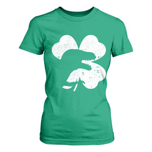 Funny St Patricks Day Dinosaur Shamrock T Shirt For Women TS11 Irish Green Print Your Wear
