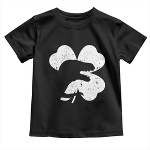 Funny St Patricks Day Dinosaur Shamrock Toddler T Shirt TS11 Black Print Your Wear