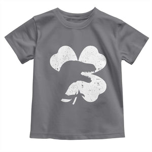 Funny St Patricks Day Dinosaur Shamrock Toddler T Shirt TS11 Charcoal Print Your Wear