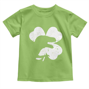 Funny St Patricks Day Dinosaur Shamrock Toddler T Shirt TS11 Lime Print Your Wear