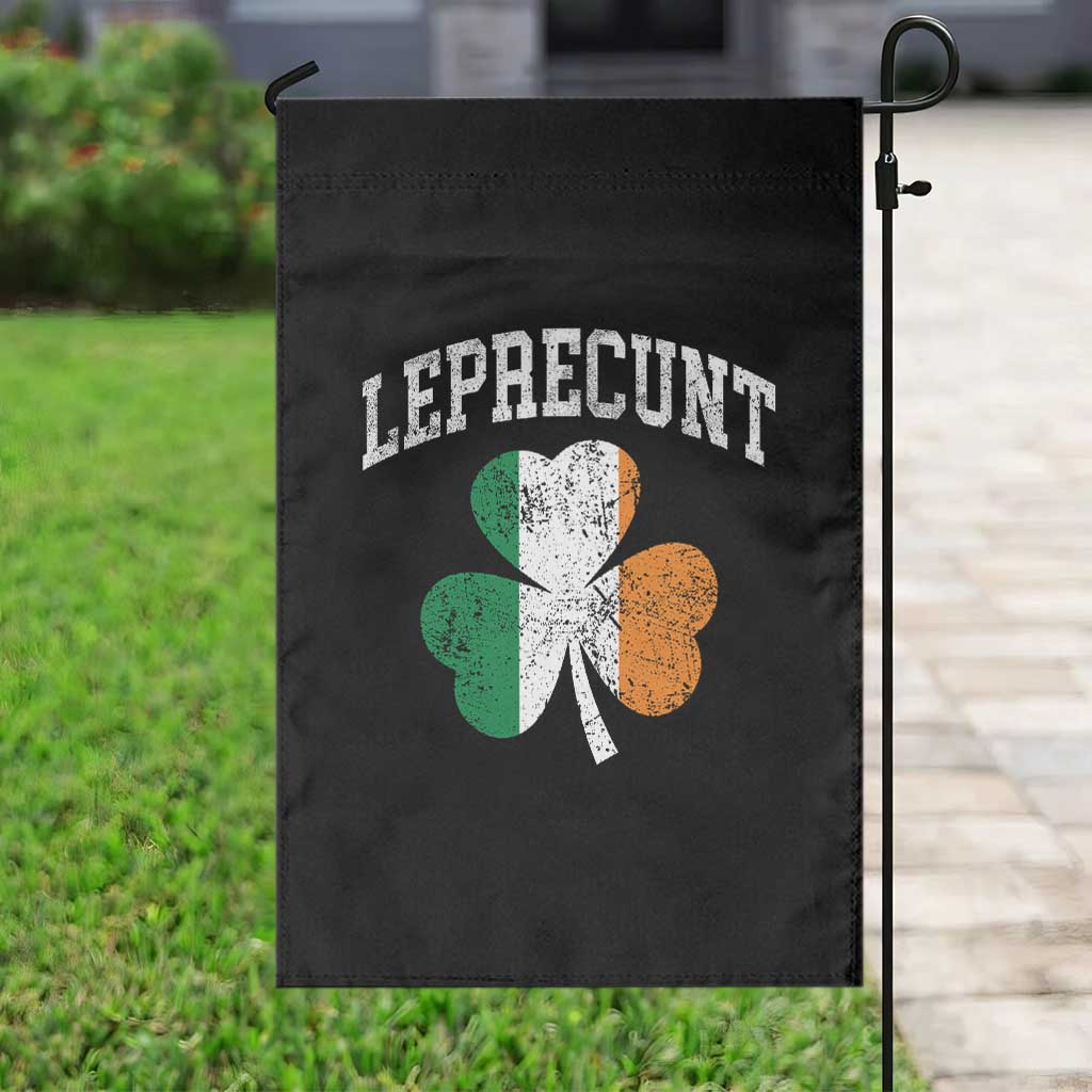 Funny Leprecunt St Patricks Day Garden Flag Vintage Irish Shamrock Adult Humor TS11 Print Your Wear