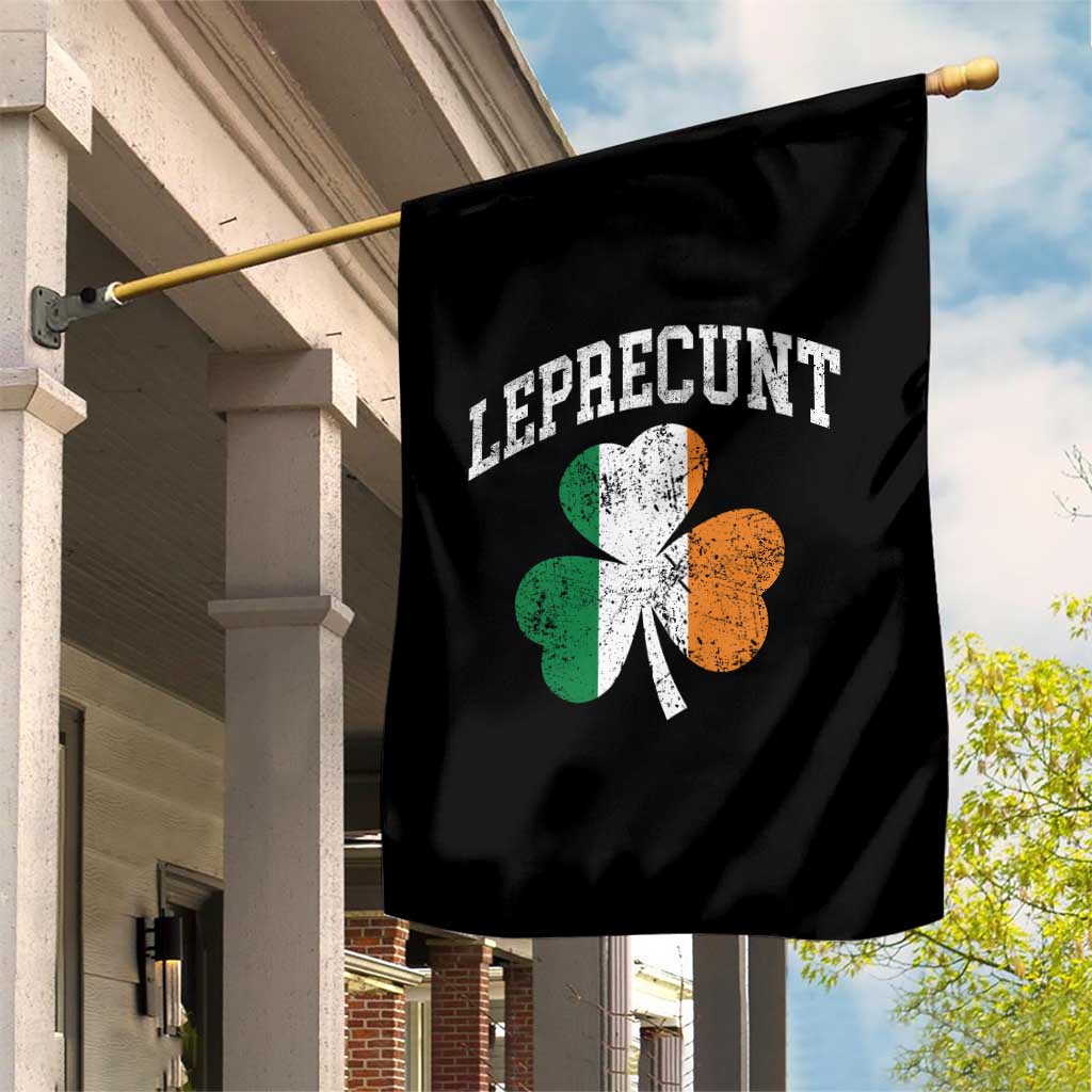 Funny Leprecunt St Patricks Day Garden Flag Vintage Irish Shamrock Adult Humor TS11 Print Your Wear