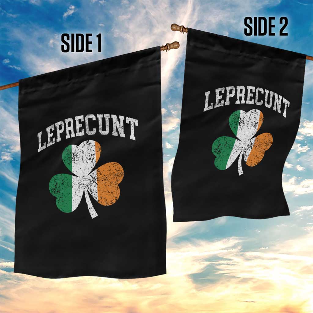 Funny Leprecunt St Patricks Day Garden Flag Vintage Irish Shamrock Adult Humor TS11 Print Your Wear