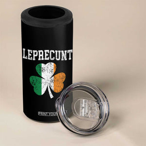 Funny Leprecunt St Patricks Day 4 in 1 Can Cooler Tumbler Vintage Irish Shamrock Adult Humor TS11 Print Your Wear