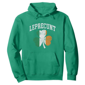 Funny Leprecunt St Patricks Day Hoodie Vintage Irish Shamrock Adult Humor TS11 Irish Green Print Your Wear
