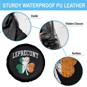 Funny Leprecunt St Patricks Day Spare Tire Cover Vintage Irish Shamrock Adult Humor TS11 Print Your Wear