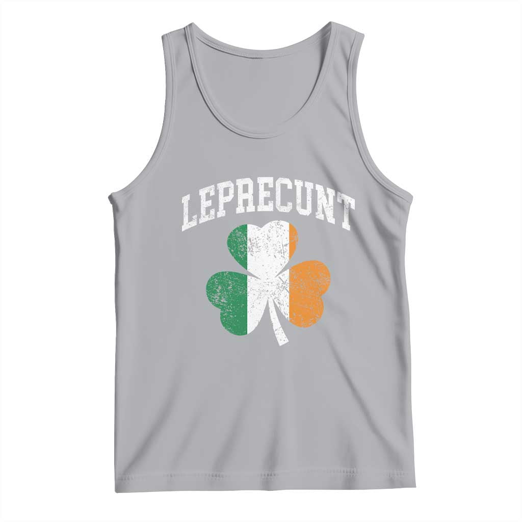 Funny Leprecunt St Patricks Day Tank Top Vintage Irish Shamrock Adult Humor TS11 Athletic Heather Print Your Wear