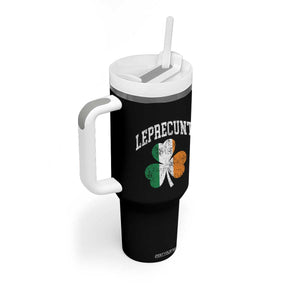 Funny Leprecunt St Patricks Day Tumbler With Handle Vintage Irish Shamrock Adult Humor TS11 Print Your Wear