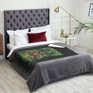 St Patricks Day Horror Leprechaun Throw Blanket Your Luck Just Ran Out Creepy St Pattys Day TS11 Print Your Wear